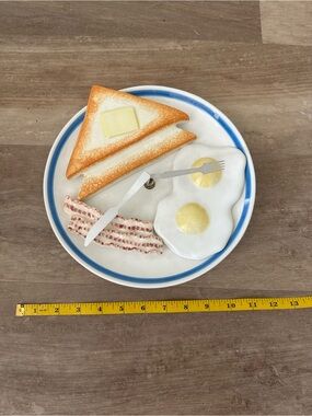Boston Warehouse Trading Vintage 90s Breakfast Plate Wall Clock - 1998 UNTESTED